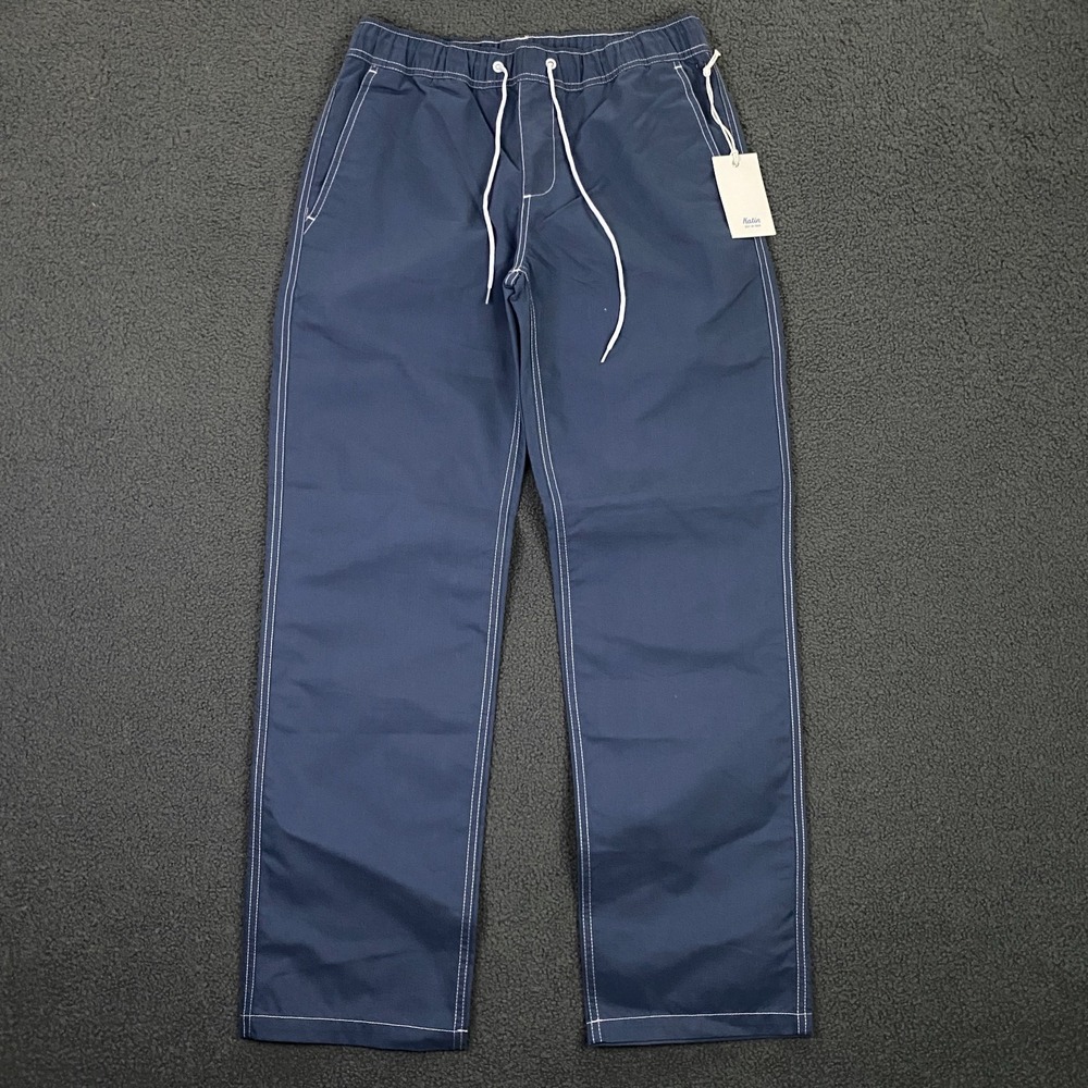 Katin Surfside Pant Mens Small Blue Elastic Waist Drawstring Surf Skate NWT